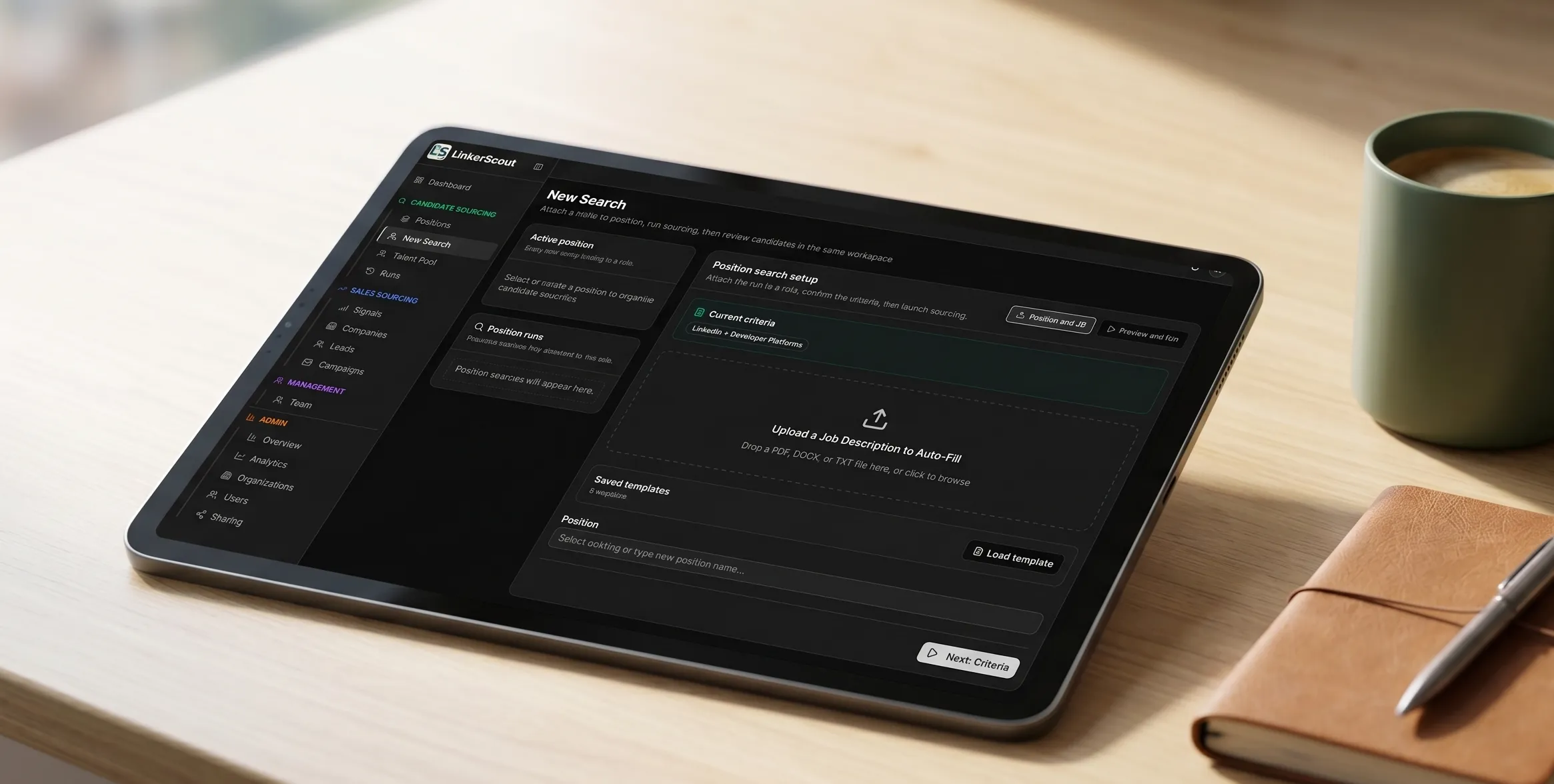 LinkerScout Platform Dashboard